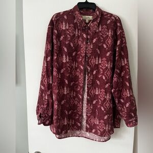 Cabela’s Cotton Flannel Long Sleeved Button-up Southwestern Pattern Shirt